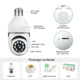 Speed-X Bulb Camera 1080P WiFi 360° Panoramic Security Camera  | Night Vision & Two-Way Audio view 2