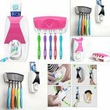 Automatic Toothpaste Dispenser Set with Wall-Mounted Toothbrush Holder | Touch-Free Bathroom Organizer view 5