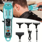 Transparent LCD Electric Hair Trimmer | USB Rechargeable | Professional Grooming view 1