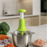 2L Manual Food Chopper | Stainless Steel Bowl & 4 Sharp Blades view 3