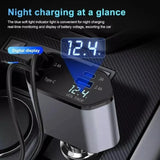 4-in-1 Retractable Car Charger | Dual USB & USB-C PD Fast Charging, 100W view 4
