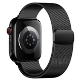Black | Apple Watch Milanese Magnetic Loop Strap | Stainless Steel Band  | 42mm / 44mm / 45mm view 3