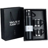 3 Cup 500ML Double-Layer Stainless Steel Vacuum Flask Set | Hot & Cold | Travel Thermos view 1