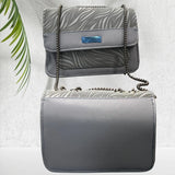 Luxury Women’s Shoulder Bag in Grey Faux Leather for Casual, Work, and Formal Use view 2