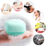 Soft Silicone Bath Brush with Hooks | Baby & Adult Body Scrubber | Random Color | With Box view 1