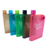 Green Ultra Slim Notebook Style Water Bottle 380ml | Portable Memo Bottle for Travel, School & Office view 2