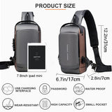 Black Multifunction Anti-Theft USB Charging Crossbody Shoulder Bag | Stylish, Secure & Travel-Ready view 1