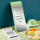Multifunctional 5-Blade Vegetable Cutter & Grater | Stainless Steel Kitchen Tool view 4