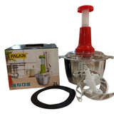 2L Manual Food Chopper | Stainless Steel Bowl & 4 Sharp Blades view 2