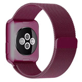 Plum | Apple Watch Milanese Magnetic Loop Strap | Stainless Steel Band  | 42mm / 44mm / 45mm view 2