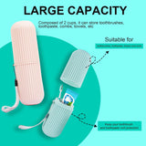 Portable Toothbrush & Toothpaste Holder Case | Travel Storage Box with Cup Function view 3