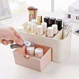 Plastic Makeup Organizer with Drawer | Desktop Cosmetics & Makeup Brush Storage Box | Office & Stationery Organizer view 4
