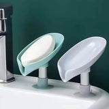 Leaf-Shaped Self-Draining Soap Holder | Stylish Waterfall Design with Suction Base for Bathroom & Kitchen | Random Colors view 2