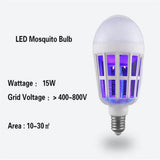2-in-1 LED Mosquito Killer Bulb | 15W Insect Zapper Light | Silent, Odorless, Energy Saving view 3