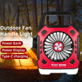 Multipurpose Rechargeable Desk & Camping Fan with LED Light, Flashlight & Power Bank view 4