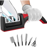 3-in-1 Knife Sharpener Set with Ceramic Peeler | 3-Stage Blade Restorer view 6