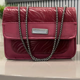 Luxury Women’s Shoulder Bag in Maroon Faux Leather for Casual, Work, and Formal Use view 3