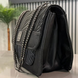 Luxury Women’s Shoulder Bag in Charcoal Black Faux Leather for Casual, Work, and Formal Use view 3