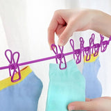 Portable Drying Rope with 12 Clips & 2 Hooks | Travel Clothesline for Indoor & Outdoor Use view 5