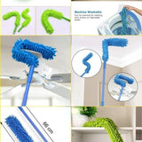 Flexible Micro-Fiber Duster With Telescopic Stainless Steel Handle | Fan & Home Cleaning | Random Colors view 6