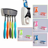 Automatic Toothpaste Dispenser Set with Wall-Mounted Toothbrush Holder | Touch-Free Bathroom Organizer view 3