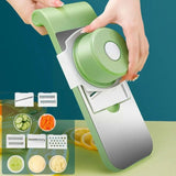 Multifunctional 5-Blade Vegetable Cutter & Grater | Stainless Steel Kitchen Tool view 2
