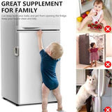 Child Safety Refrigerator Lock | Baby Proof Double Button Fridge Lock White & Grey view 3
