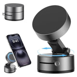Magnetic Wireless Phone Holder with Foldable Suction Grip for Secure Mounting view 1