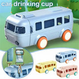 Bus Shape School Water Bottle | 500ml | With Strap | Cute & Leak-Proof | Random Color view 4