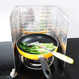 3-Sided Oil Proof Aluminum Foil Splatter Guard | Foldable Heat Insulation for Kitchen Stove | Silver view 5