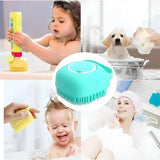 Soft Silicone Bath Brush with Hooks | Baby & Adult Body Scrubber | Random Color | With Box view 5
