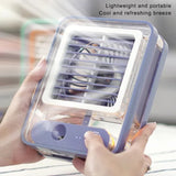 Portable USB Air Cooler Fan – 3-Speed, Mist Spray, Rechargeable | Random Color view 5