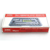40pcs Aiwa Socket Wrench Tool Kit | Durable Stainless Steel Multi-Purpose Repair Set view 3