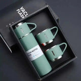 3 Cup 500ML Double-Layer Stainless Steel Vacuum Flask Set | Hot & Cold | Travel Thermos view 6