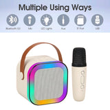 Karaoke Portable Wireless Bluetooth Speaker with Microphone Sound System for Singing and Parties (Random Color) view 2