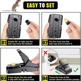 Heavy Duty Plastic Mouse Trap | Reusable Mouse Catcher | Best Quality Rodent Trap view 2