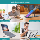 Plastic Foldable & Portable Laptop Stand | Lightweight Adjustable Laptop Holder | High-Quality ABS view 3
