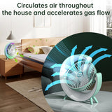 Colorful USB Rechargeable Desktop Fan | Silent Cooling, LED Ambient Light, 3-Speed Rotation view 2