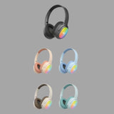 Lelisu LS-257 Wireless Stereo Headphones | Bluetooth 5.4 Over-Ear Headset with Type-C Charging & LED Lights view 2