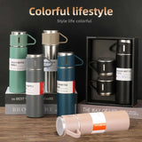3 Cup 500ML Double-Layer Stainless Steel Vacuum Flask Set | Hot & Cold | Travel Thermos view 5