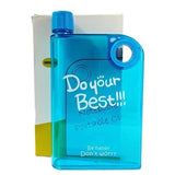 Blue Ultra Slim Notebook Style Water Bottle 380ml | Portable Memo Bottle for Travel, School & Office view 6