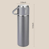 3 Cup 500ML Double-Layer Stainless Steel Vacuum Flask Set | Hot & Cold | Travel Thermos view 4