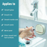 Light Green | Self-Adhesive Wall-Mounted Luxury Soap Holder with Lid and Drainage Tray view 2