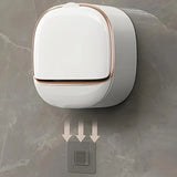 Milky White | Self-Adhesive Wall-Mounted Luxury Soap Holder with Lid and Drainage Tray view 2