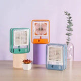 Portable USB Air Cooler Fan – 3-Speed, Mist Spray, Rechargeable | Random Color view 2