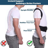 Back Pain Relief Posture Corrector Belt | Adjustable Support for Spine, Shoulder & Lumbar Alignment | XL view 2