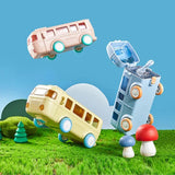 Bus Shape School Water Bottle | 500ml | With Strap | Cute & Leak-Proof | Random Color view 2