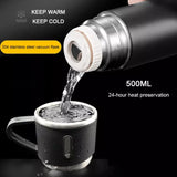 3 Cup 500ML Double-Layer Stainless Steel Vacuum Flask Set | Hot & Cold | Travel Thermos view 3