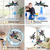 Premium RC Fighter Plane 2.4 GHz | Remote Control Foam Airplane Toy with Lights & 3D Stunt Glider view 3