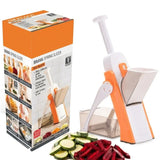 Brava Spring Vegetable Slicer Chopper | Manual Mandoline Cutter / Grinder | Multi-Function Fruit  &  Vegetable Slicer view 1
